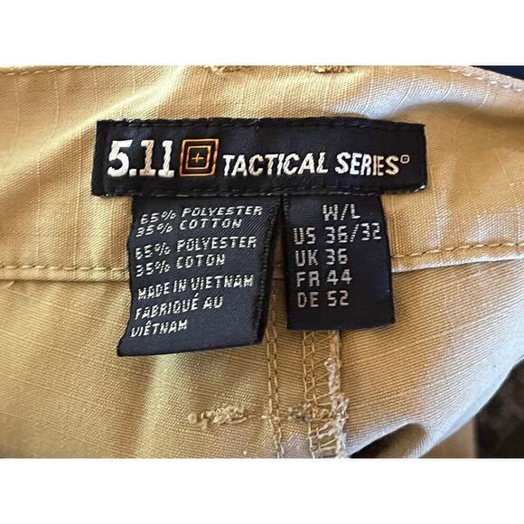 5.11 Tactical Series Khaki Pants. Men's Size 36x32 Style #74273. Duty. Work. - Picture 6 of 6